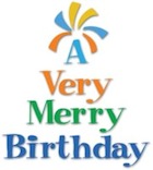 A Very Merry Birthday Logo