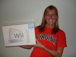 Alyssa with her Wii