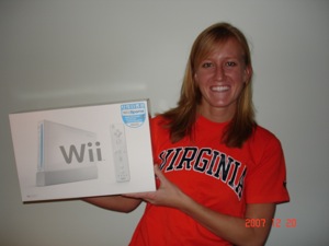 Alyssa with her Wii