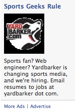 YardBarker Facebook Recruitment Ad